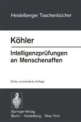 Book cover of Intelligenzprüfungen an Menschenaffen (3rd ed.) by W. Köhler