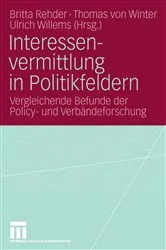 Book cover of Interessenvermittlung in Politikfeldern by Britta Rehder