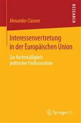 Book cover of Interessenvertretung in der Europäischen Union by Alexander Classen