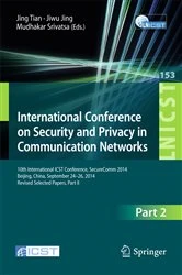 Book cover of International Conference on Security and Privacy in Communication Networks by Jin Tian