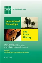 Book cover of International Genealogy and Local History by Ruth Hedegaard