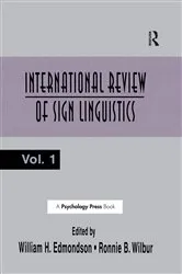 Book cover of International Review of Sign Linguistics by William Edmondson