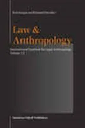 Book cover of International Yearbook for Legal Anthropology by Unknown