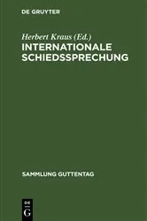 Book cover of Internationale Schiedssprechung by Herbert Kraus