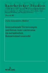 Book cover of Internationale Verweisungen und forum (non) conveniens im europaeischen Konzerninsolvenzrecht by Michael Martinek