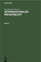 Book cover of Internationales Privatrecht. Band 4 by Dieter Blumenwitz