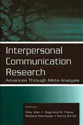 Book cover of Interpersonal Communication Research by Mike Allen