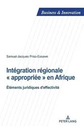 Book cover of Intégration régionale « appropriée » en Afrique by Samuel-Jacques Priso Essawe