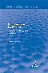 Book cover of Introduction to Proust (Routledge Revivals) by Derrick Leon