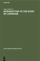Book cover of Introduction to the Study of Language by Unknown