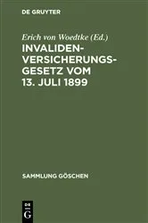 Book cover of Invalidenversicherungsgesetz vom 13. Juli 1899 (7th ed.) by Unknown