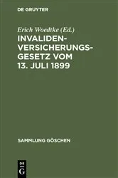 Book cover of Invalidenversicherungsgesetz vom 13. Juli 1899 (9th ed.) by Unknown
