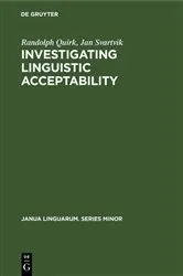 Book cover of Investigating Linguistic Acceptability by Unknown