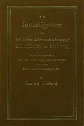 Book cover of Investigation into Mr. Malone's Claim to Charter of Scholar by Samuel Ireland