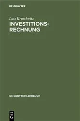 Book cover of Investitionsrechnung (3rd ed.) by Lutz Kruschwitz