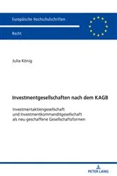 Book cover of Investmentgesellschaften nach dem KAGB by Unknown