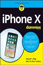 Book cover of iPhone X For Dummies by Edward C. Baig
