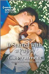 Book cover of It Started with a Puppy by Christy Jeffries