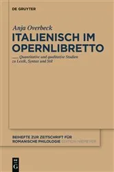 Book cover of Italienisch im Opernlibretto by Anja Overbeck