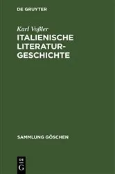 Book cover of Italienische Literaturgeschichte by Karl Voßler