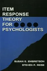 Book cover of Item Response Theory for Psychologists by Susan E. Embretson