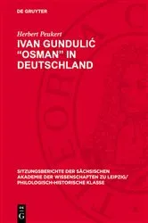 Book cover of Ivan Gundulić „Osman“ in Deutschland by Herbert Peukert