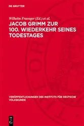 Book cover of Jacob Grimm zur 100. Wiederkehr seines Todestages by Unknown