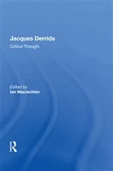 Book cover of Jacques Derrida by Ian Maclachlan