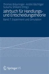 Book cover of Jahrbuch für Handlungs- und Entscheidungstheorie by Thomas Bräuninger