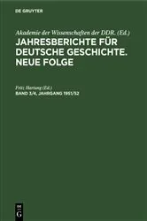 Book cover of Jahresberichte für deutsche Geschichte. Neue Folge. Band 3/4, Jahrgang 1951/52 by Fritz Hartung