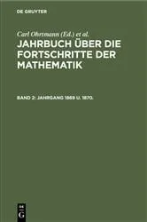 Book cover of Jahrgang 1869 u. 1870. by Carl Ohrtmann