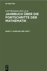 Book cover of Jahrgang 1885 by Unknown