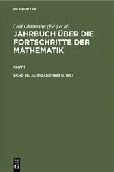 Book cover of Jahrgang 1893 u. 1894 by Carl Ohrtmann