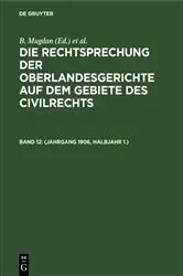 Book cover of (Jahrgang 1906, Halbjahr 1.) by B. Mugdan
