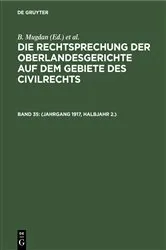 Book cover of (Jahrgang 1917, Halbjahr 2.) by B. Mugdan