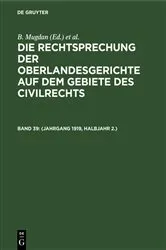 Book cover of (Jahrgang 1919, Halbjahr 2.) by B. Mugdan