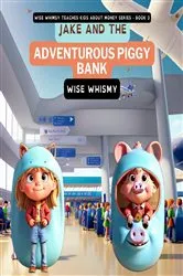 Book cover of Jake and the Adventurous Piggy Bank by Wise Whimsy