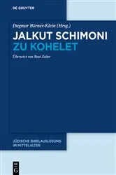 Book cover of Jalkut Schimoni zu Kohelet by Dagmar Börner-Klein