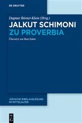 Book cover of Jalkut Schimoni zu Proverbia by Dagmar Börner-Klein