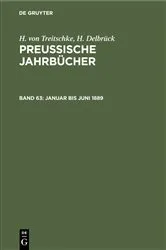 Book cover of Januar bis Juni 1889 by H. von Treitschke