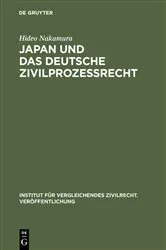 Book cover of Japan und das deutsche Zivilprozessrecht by Hideo Nakamura