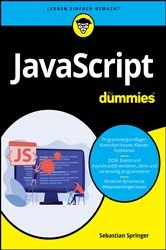 Book cover of JavaScript für Dummies by Sebastian Springer