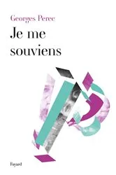 Book cover of Je Me Souviens by Georges Perec