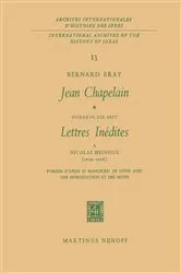 Book cover of Jean Chapelain Soixante-Dix-Sept Lettres Inedites a Nicolas Heinsius (1649–1658) by Bernard Bray