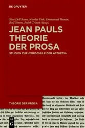 Book cover of Jean Pauls Theorie der Prosa by Sina Dell'Anno