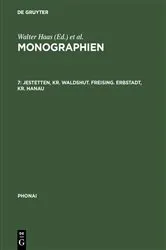 Book cover of Jestetten, Kr. Waldshut. Freising. Erbstadt, Kr. Hanau by Rudolf E. Keller