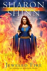 Book cover of Jeweled Fire by Sharon Shinn