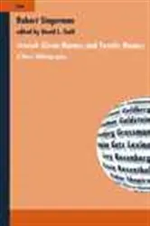 Book cover of Jewish given names and family names by R. Singerman