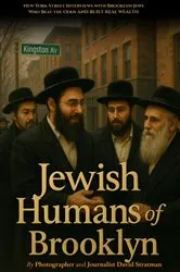 Book cover of Jewish Humans of Brooklyn: New York Street Interviews with Brooklyn Jews Who Beat the Odds and Built Real Wealth by David Stratman