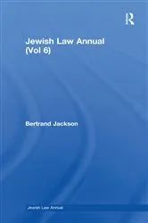 Book cover of Jewish Law Annual (Vol 6) by Bertrand Jackson